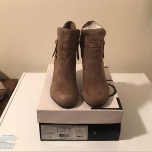 LOFT Shilla Suede Tie Bootie